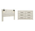 Cambeck King Panel Headboard Bed with Dresser in Whitewash - PKG002966