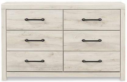 Cambeck King Panel Headboard Bed with Dresser in Whitewash - PKG002966