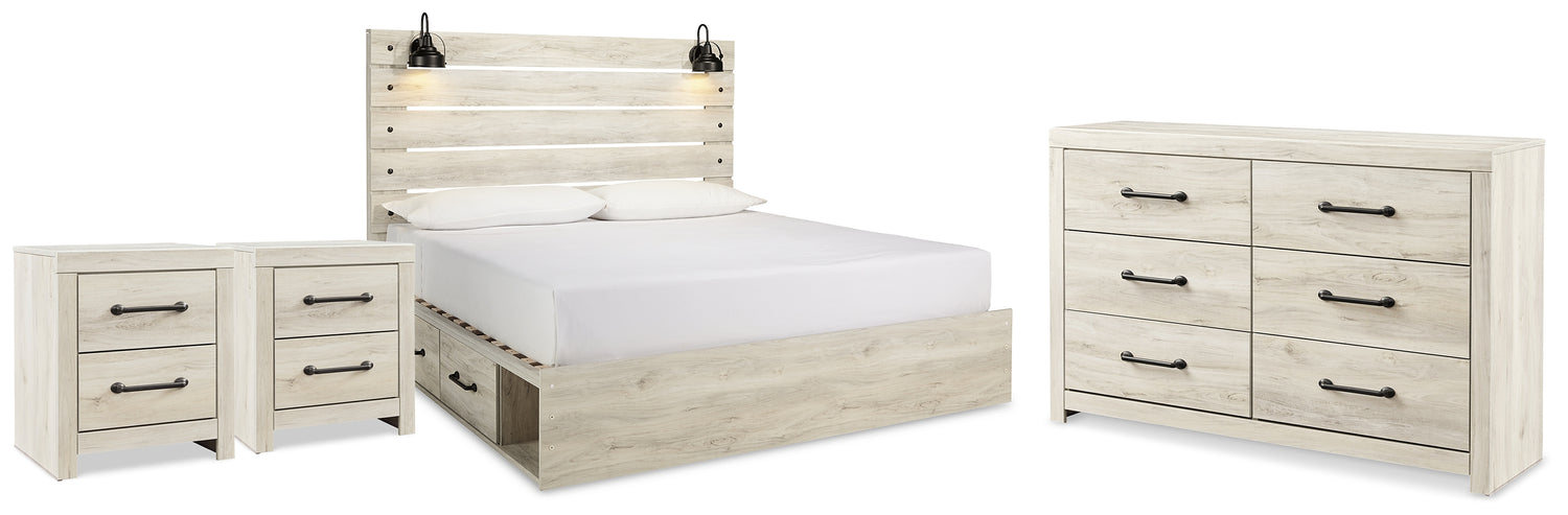 Cambeck King Panel Storage Bed, Dresser and 2 Nightstands - B192B118