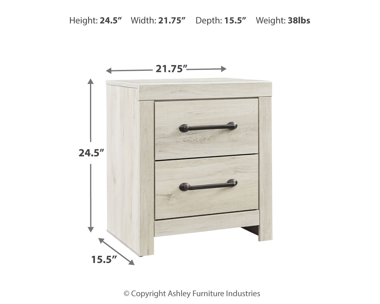 Cambeck Queen Panel Bed and 2 Nightstands - B192B119