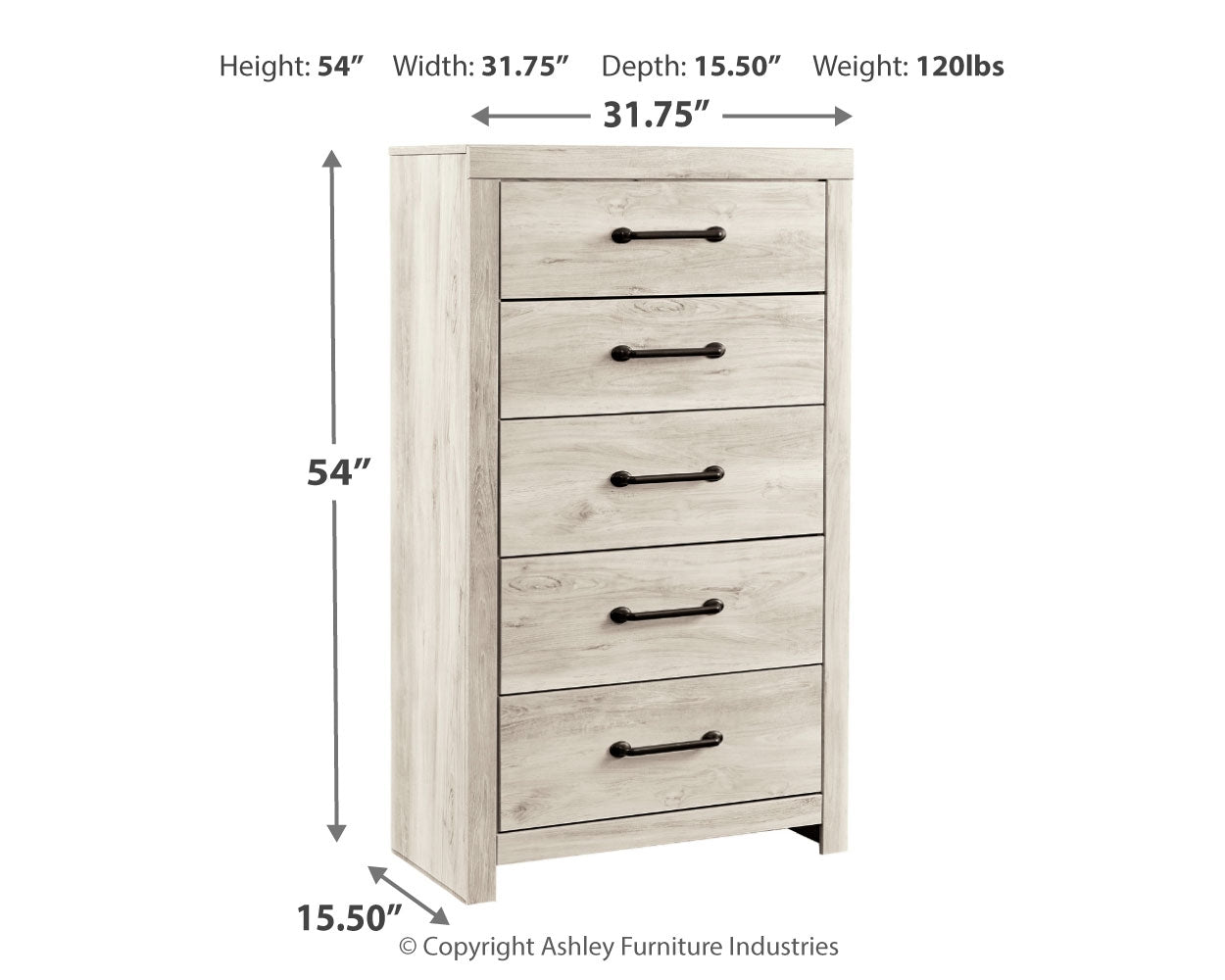 Cambeck Queen Panel Bed with 4 Storage Drawers with Mirrored Dresser, Chest and 2 Nightstands in Whitewash - PKG003023