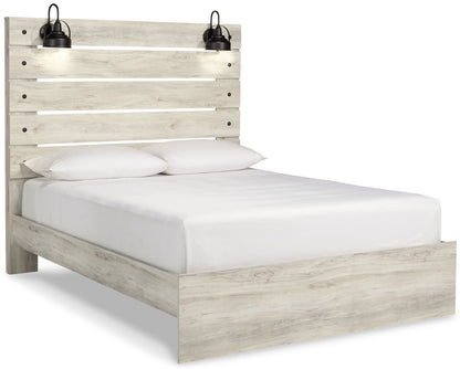 Cambeck Queen Panel Bed with Dresser in Whitewash - PKG003063