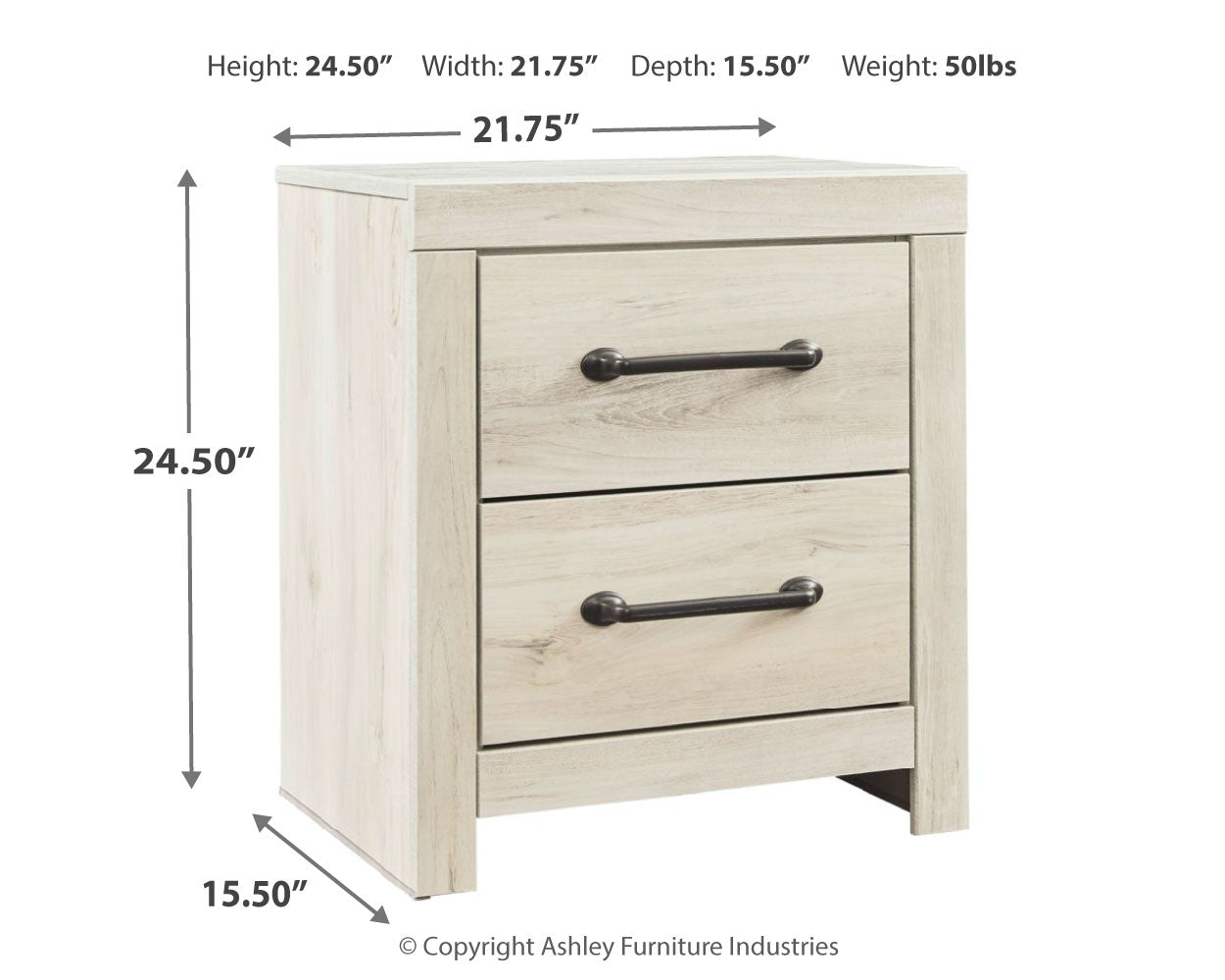 Cambeck Queen Panel Bed with Mirrored Dresser and Nightstand in Whitewash - PKG014117