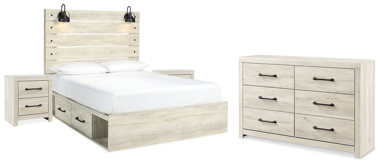 Cambeck Queen Panel Bed with Storage, Dresser and 2 Nightstands - B192B114