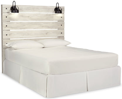 Cambeck Queen Panel Headboard Bed with Dresser in Whitewash - PKG002957