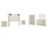 Cambeck Queen Panel Headboard Bed with Mirrored Dresser, Chest and 2 Nightstands in Whitewash - PKG002964