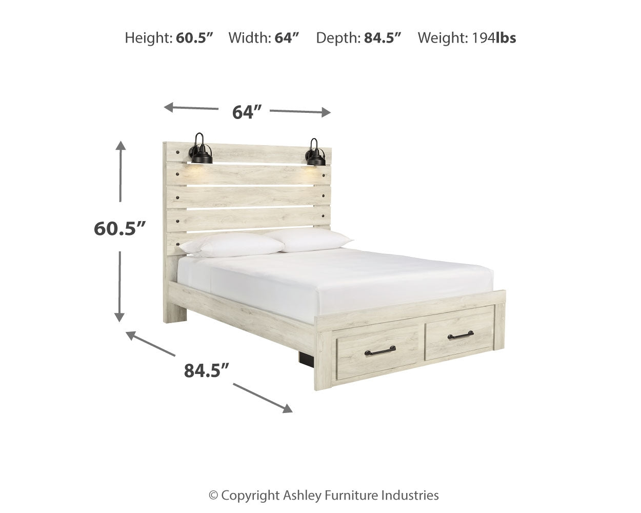 Cambeck Queen Panel Storage Bed, Dresser and Mirror - B192B62