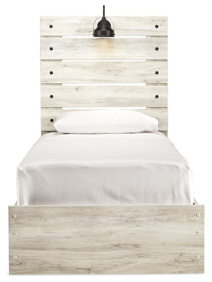 Cambeck Twin Panel Bed with Dresser and Nightstand in Whitewash - PKG019211