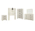 Cambeck Twin Panel Headboard Bed with Mirrored Dresser, Chest and Nightstand in Whitewash - PKG002955