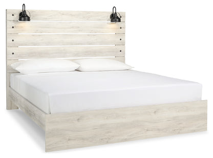 Cambeck Whitewash King Panel Bed, Dresser, Chest and 2 Nightstands - B192B112