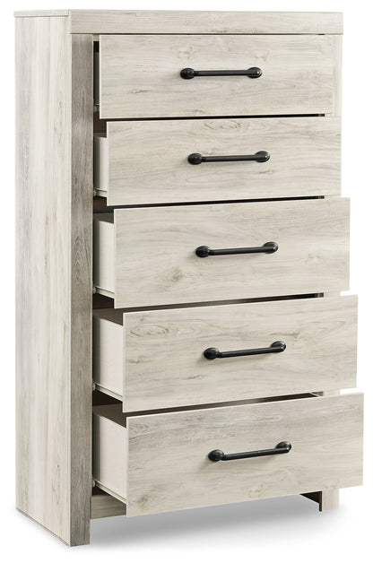 Cambeck Whitewash King Panel Bed with Storage, Chest and 2 Nightstands - B192B80