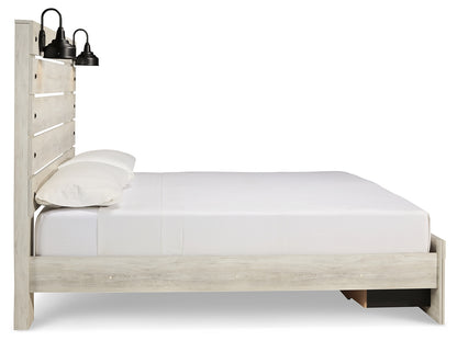 Cambeck Whitewash King Panel Storage Bed, Dresser and Nightstand - B192B65
