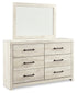 Cambeck Whitewash King Storage Bed, 2 Dressers, Mirror, and 2 Nightstands - B192B104