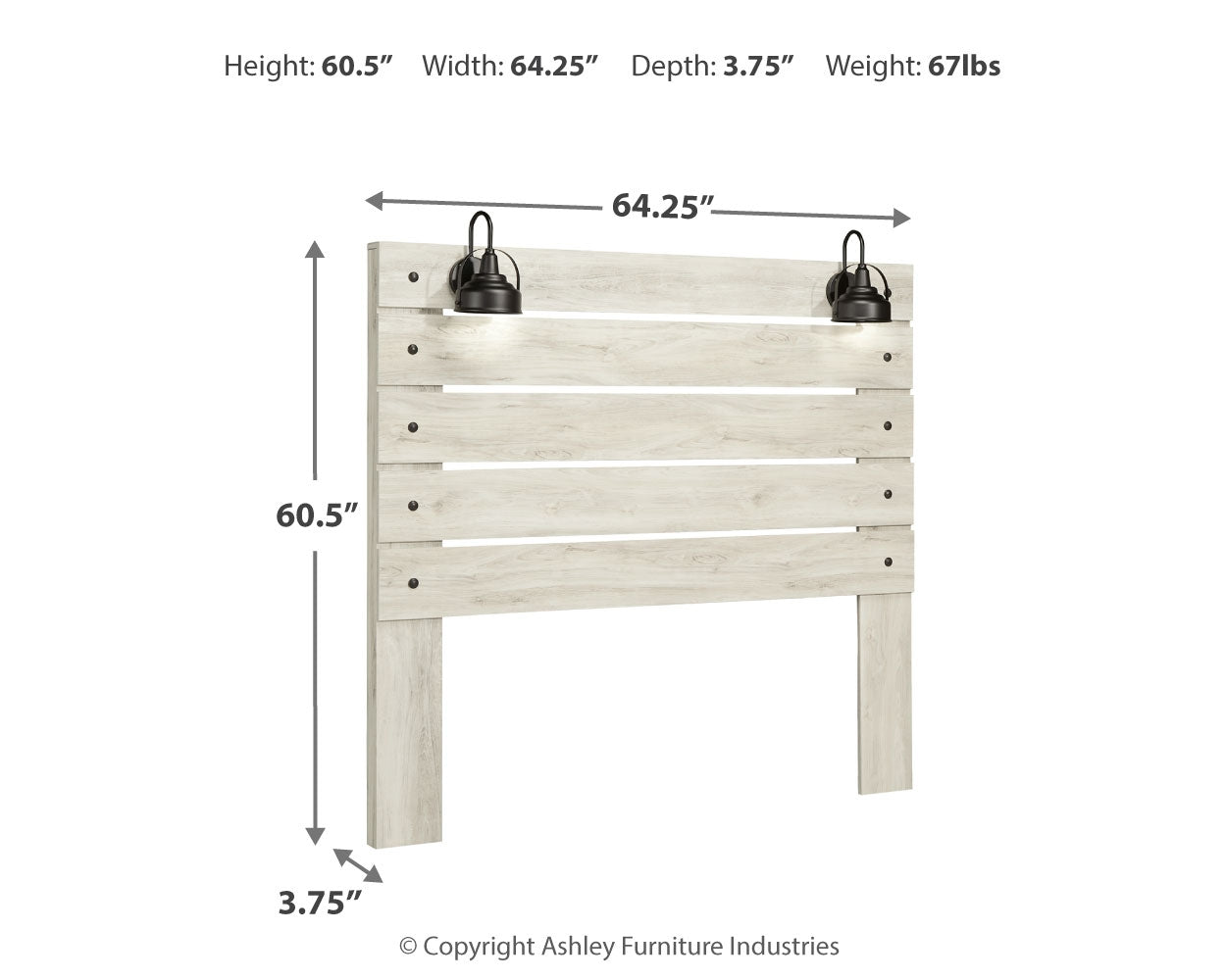 Cambeck Whitewash Queen Panel Headboard, Dresser, Mirror, Chest and 2 Nightstands - B192B82