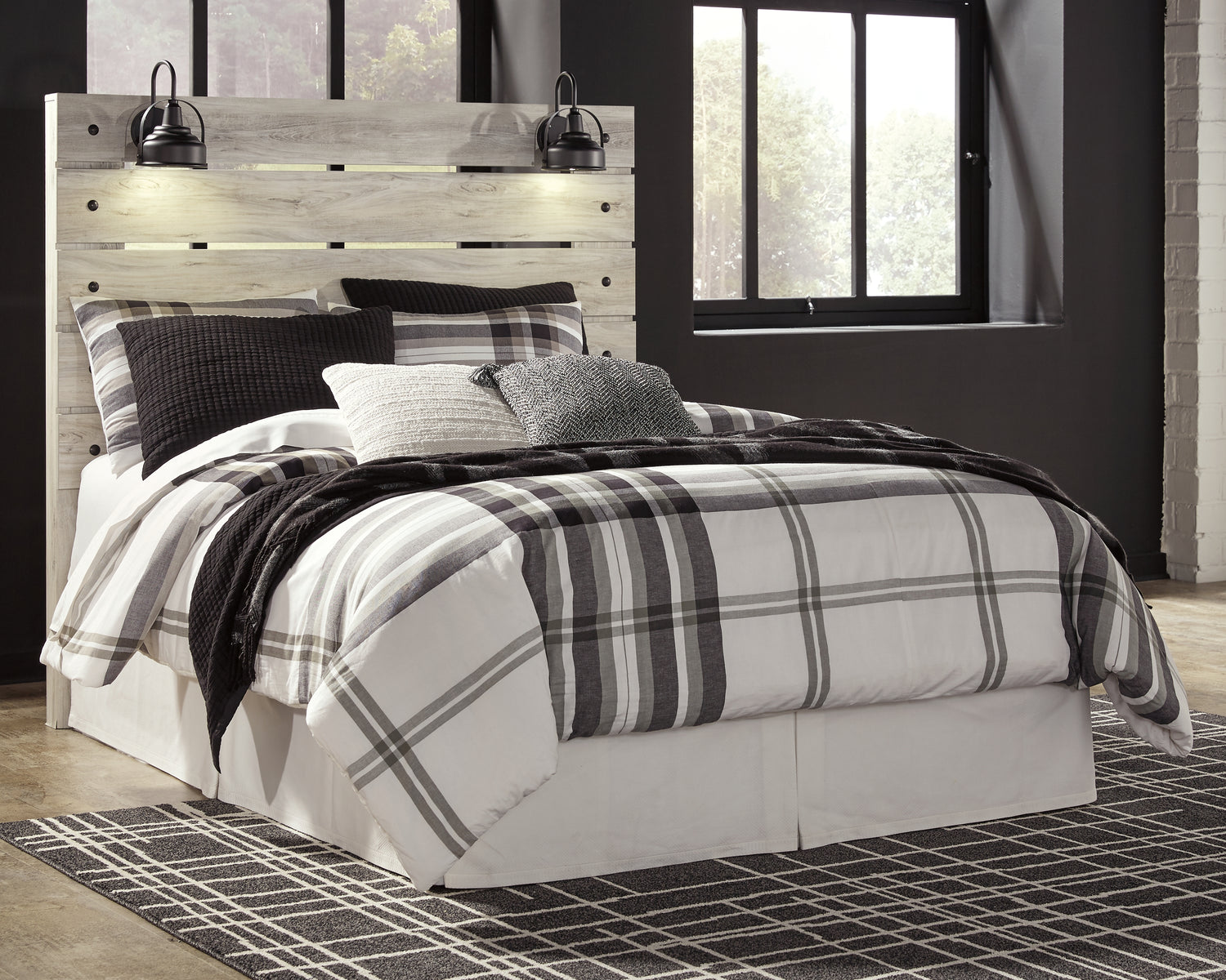 Cambeck Whitewash Queen Panel Headboard, Dresser, Mirror, Chest and 2 Nightstands - B192B82