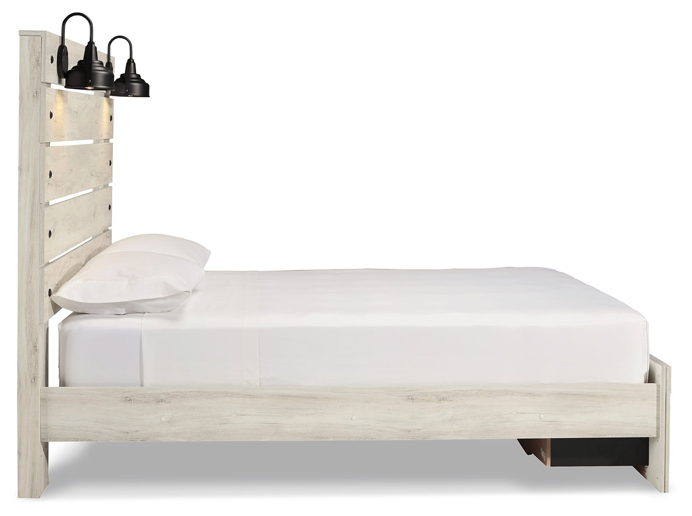 Cambeck Whitewash Queen Panel Storage Bed, Dresser and 2 Nightstands - B192B76