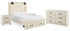 Cambeck Whitewash Queen Panel Storage Bed, Dresser and 2 Nightstands - B192B94