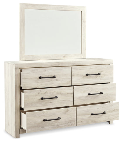 Cambeck Whitewash Queen Panel Storage Bed, Dresser, Mirror, 2 Chests and 2 Nightstands - B192B90
