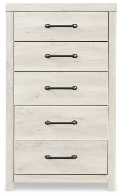 Cambeck Whitewash Queen Panel Storage Bed, Dresser, Mirror, 2 Chests and 2 Nightstands - B192B90