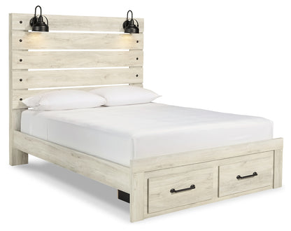 Cambeck Whitewash Queen Storage Bed, Dresser, Chest and Nightstand - B192B96