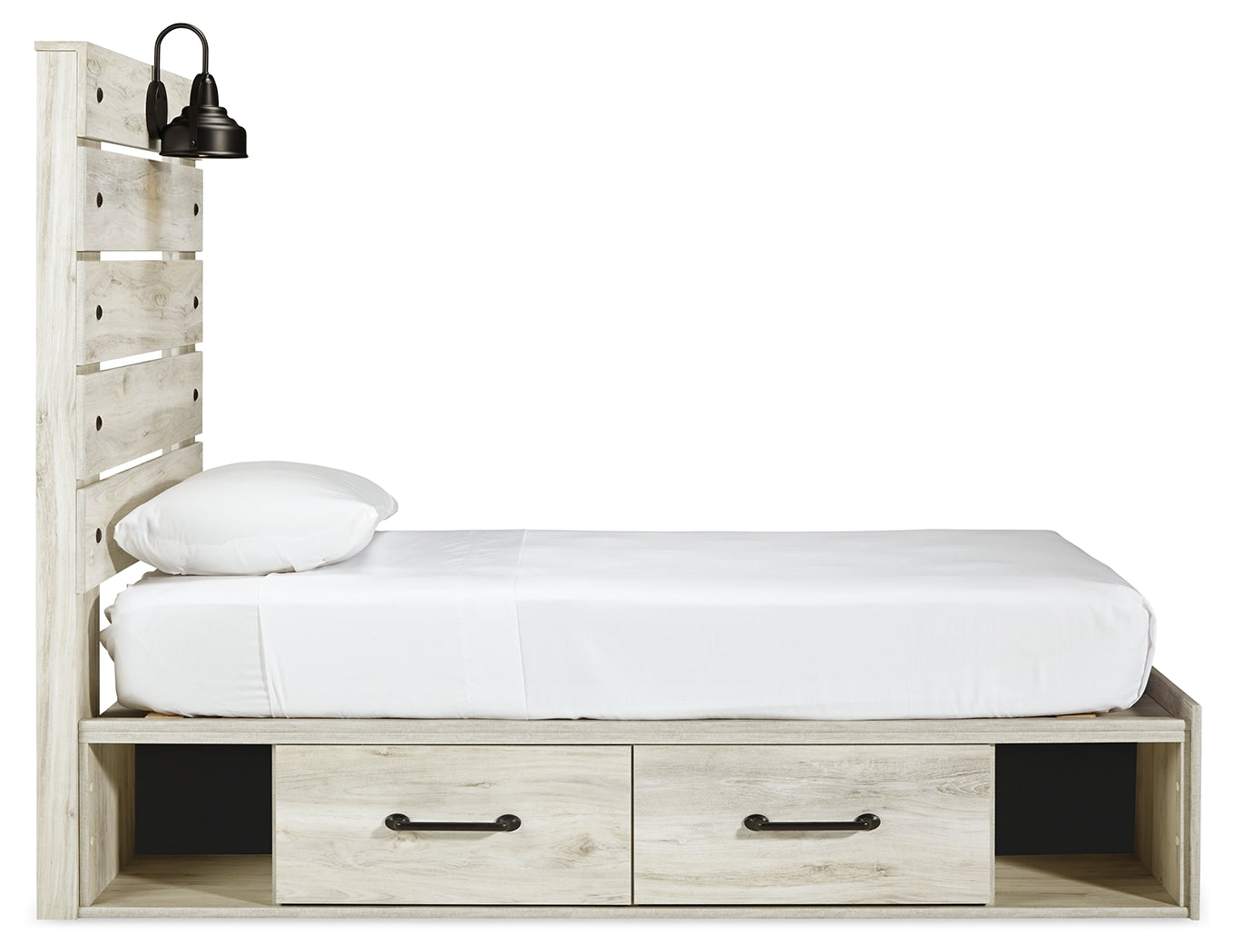 Cambeck Whitewash Twin Panel Bed, Dresser, Chest and Nightstand - B192B84