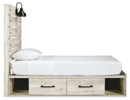 Cambeck Whitewash Twin Panel Bed, Dresser, Chest and Nightstand - B192B84