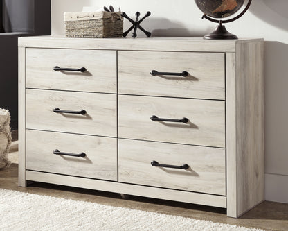 Cambeck Whitewash Twin Panel Bed, Dresser, Chest and Nightstand - B192B84