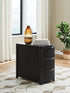 Camdill Black Chairside End Table - T208-117