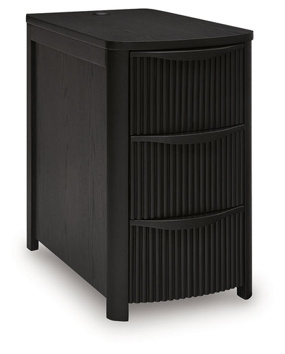 Camdill Black Chairside End Table - T208-117