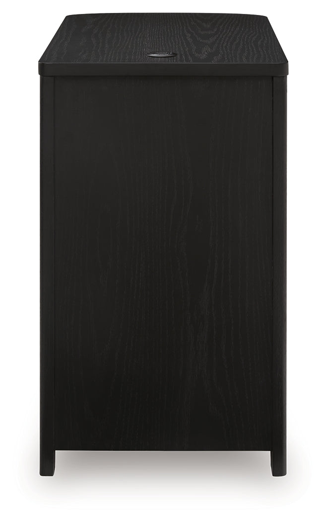 Camdill Black Chairside End Table - T208-117
