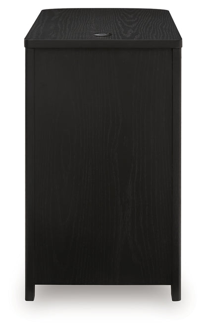 Camdill Black Chairside End Table - T208-117