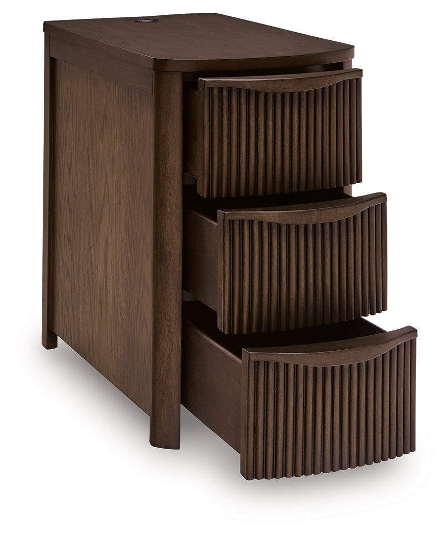 Camdill Dark Brown Chairside End Table - T208-217
