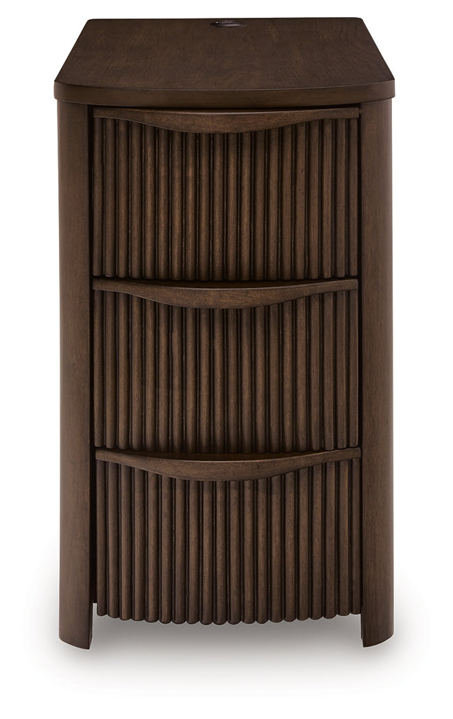 Camdill Dark Brown Chairside End Table - T208-217