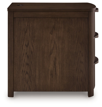 Camdill Dark Brown Chairside End Table - T208-217