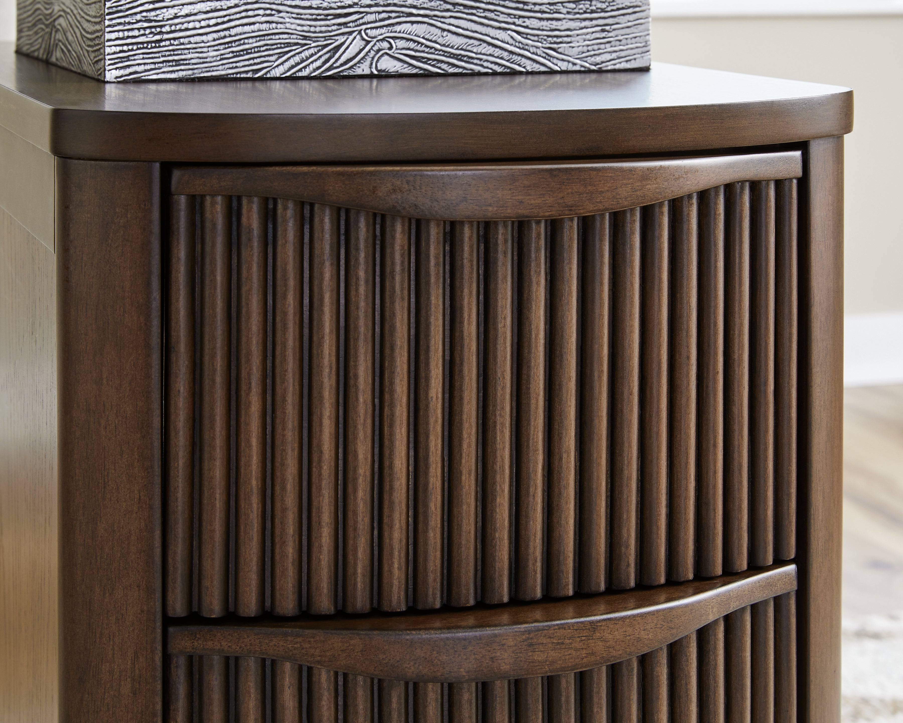 Camdill Dark Brown Chairside End Table - T208-217