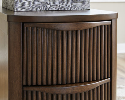Camdill Dark Brown Chairside End Table - T208-217