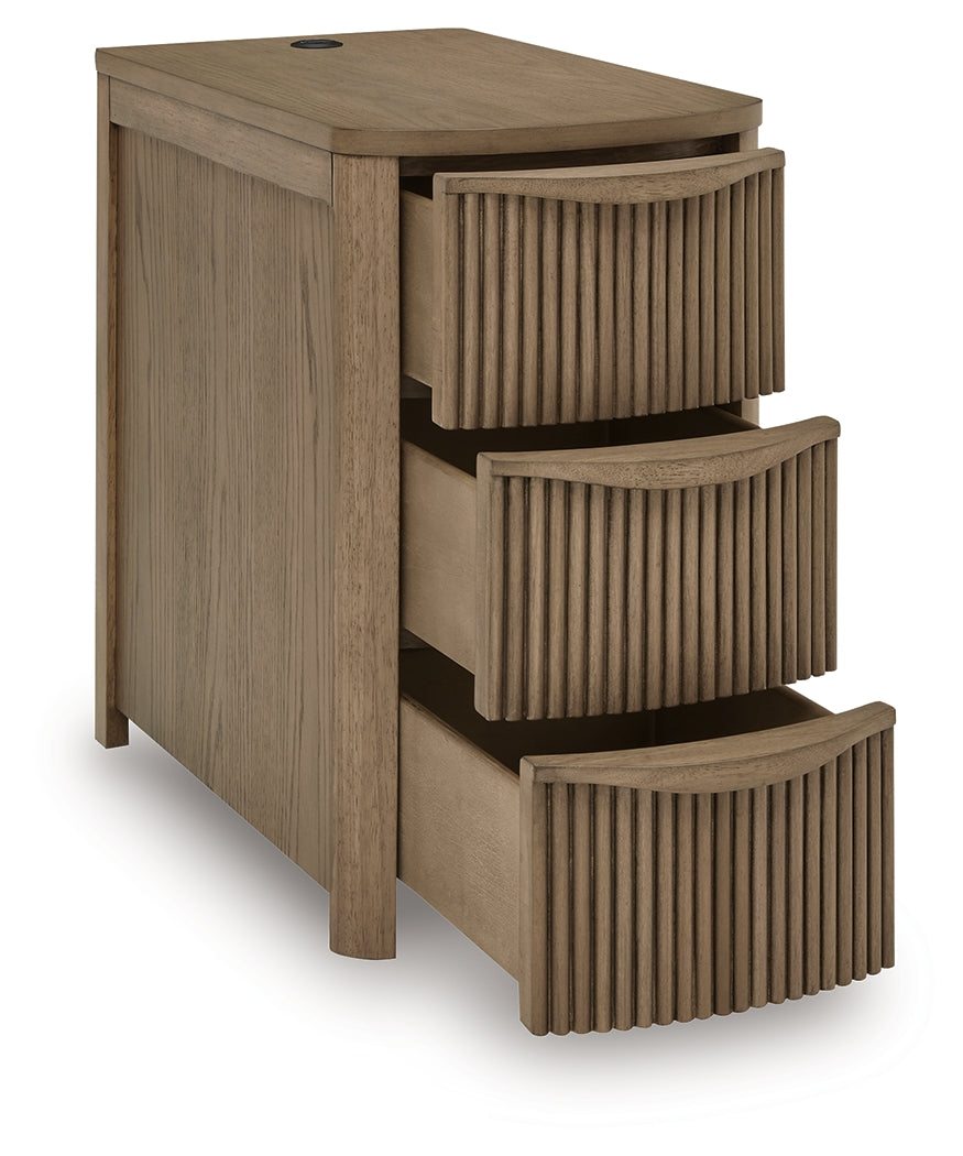 Camdill Light Brown Chairside End Table - T208-317