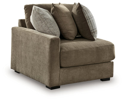 Camellia-Court Coffee Left-Arm Facing Corner Chair - 6820764