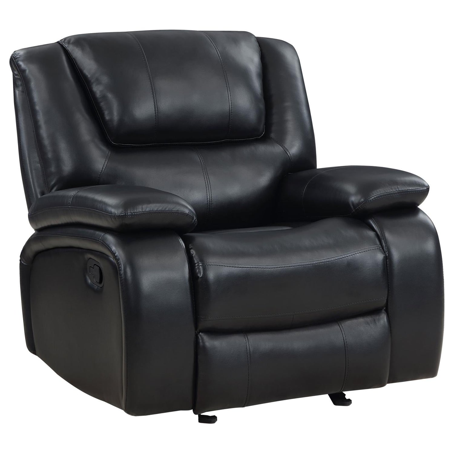 Camila Black 3-Piece Upholstered Motion Reclining Sofa Set from Coaster - Luna Furniture