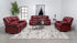 Camila Red Faux Leather 3-Piece Reclining Sofa Set from Coaster - Luna Furniture