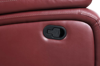 Camila Red Faux Leather 3-Piece Reclining Sofa Set from Coaster - Luna Furniture