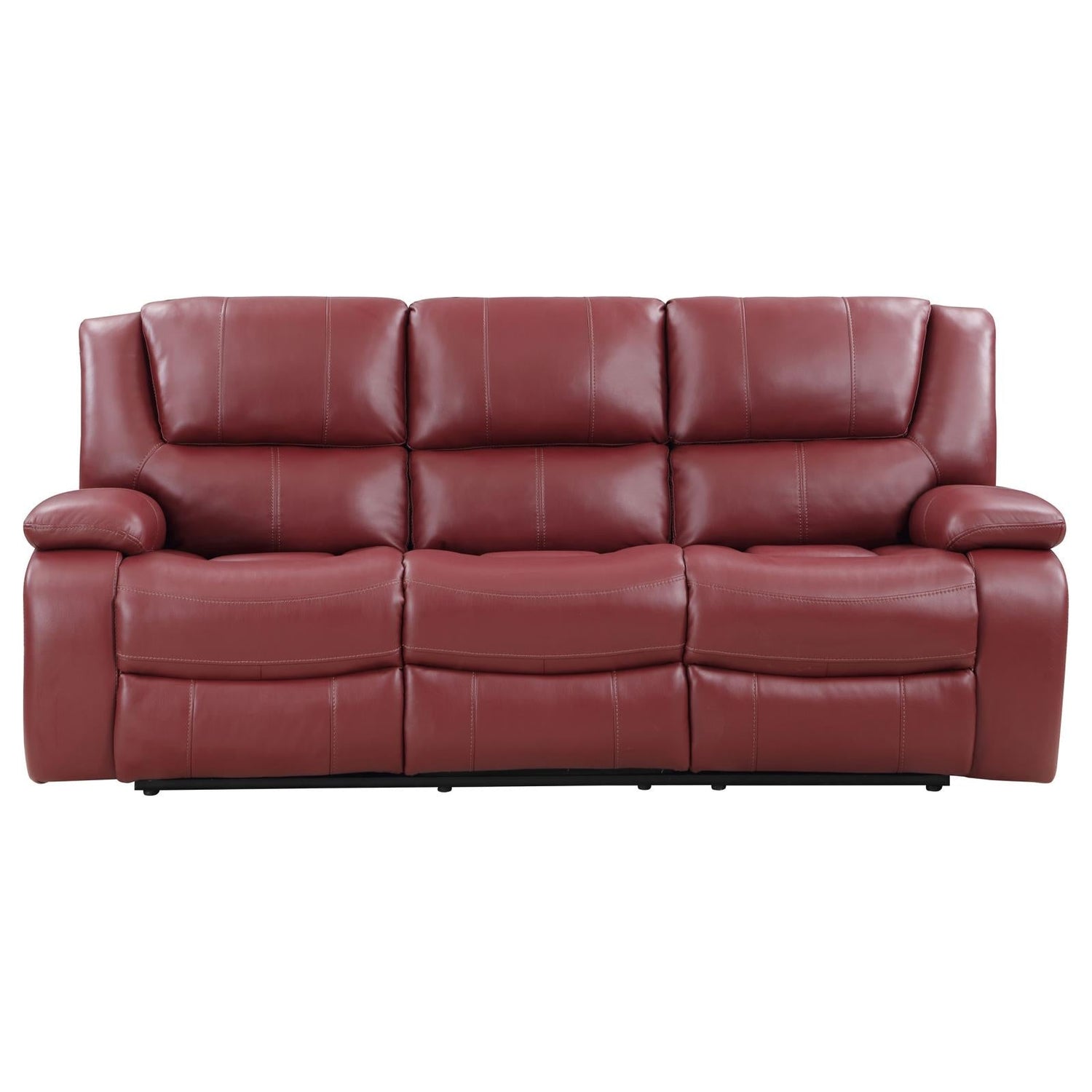 Camila Red Faux Leather 3-Piece Reclining Sofa Set from Coaster - Luna Furniture