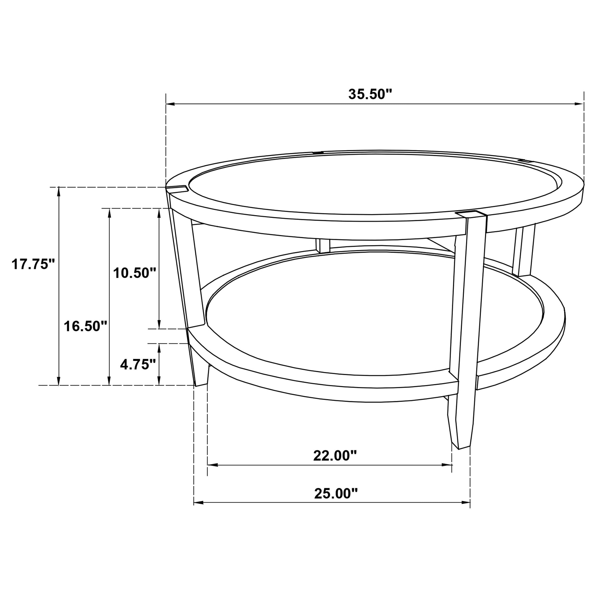 Camillo 2-piece Round Coffee and End Table Set Maple - 709698-S2