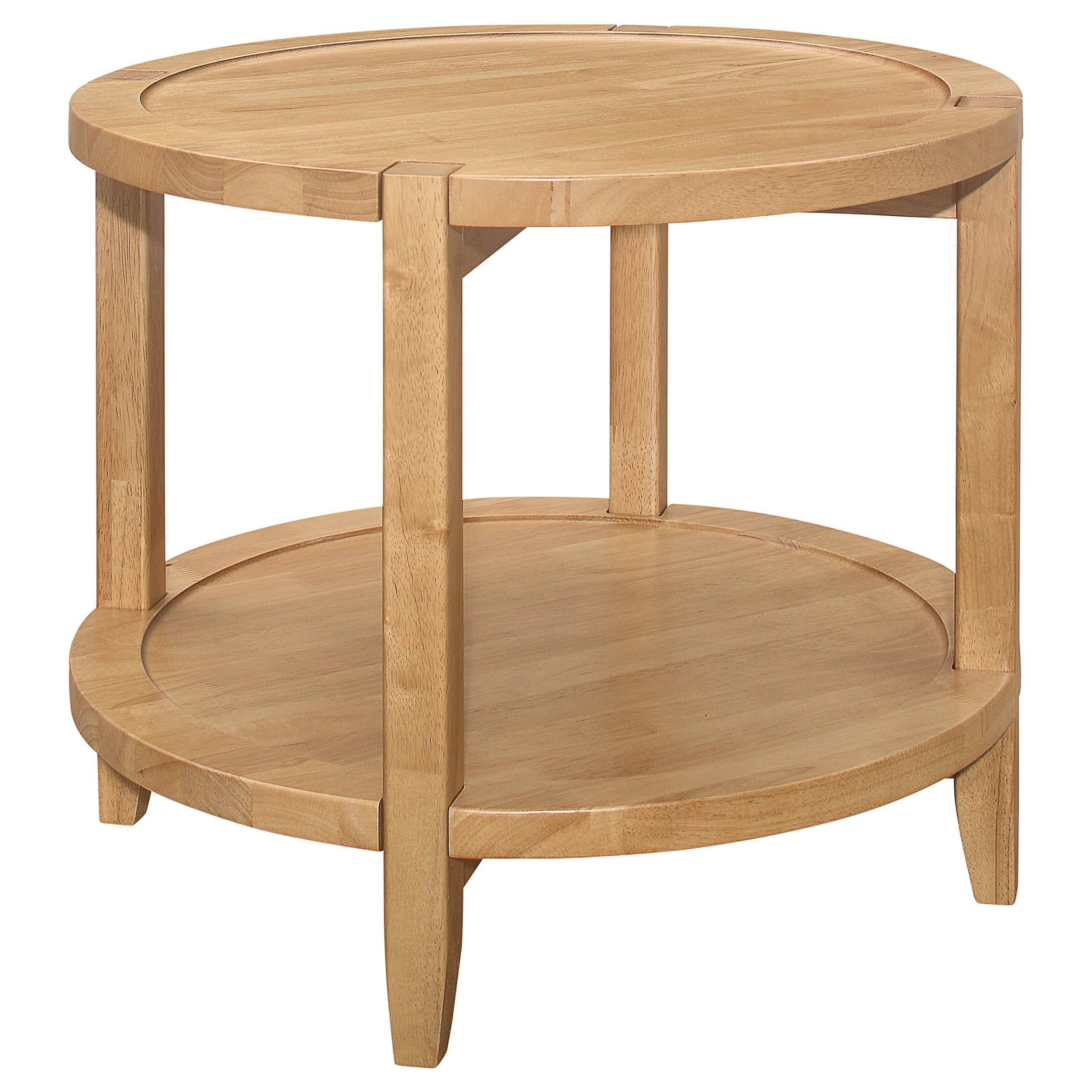 Camillo 3-piece Round Coffee and End Table Set Maple - 709698-S3