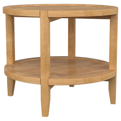 Camillo 3-piece Round Coffee and End Table Set Maple - 709698-S3