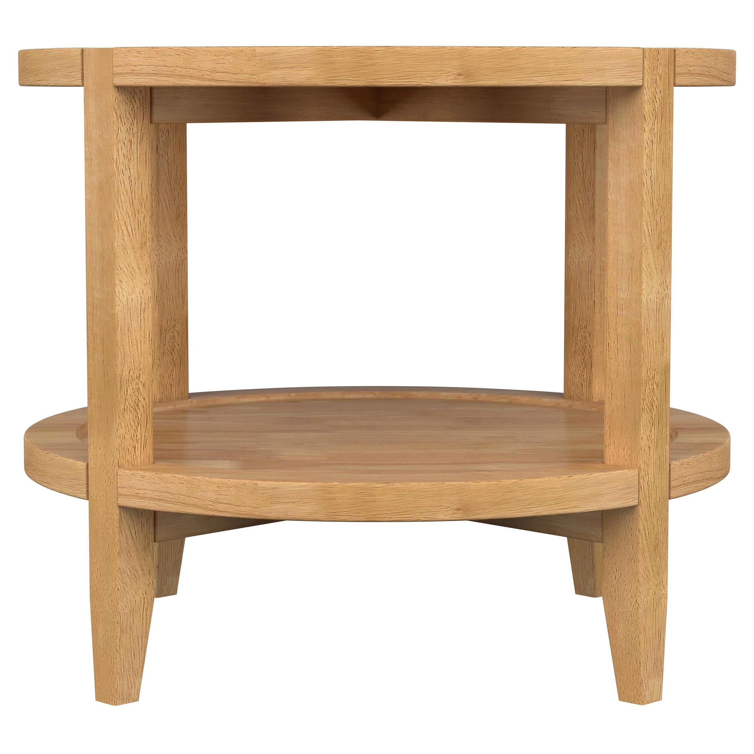 Camillo 3-piece Round Coffee and End Table Set Maple - 709698-S3