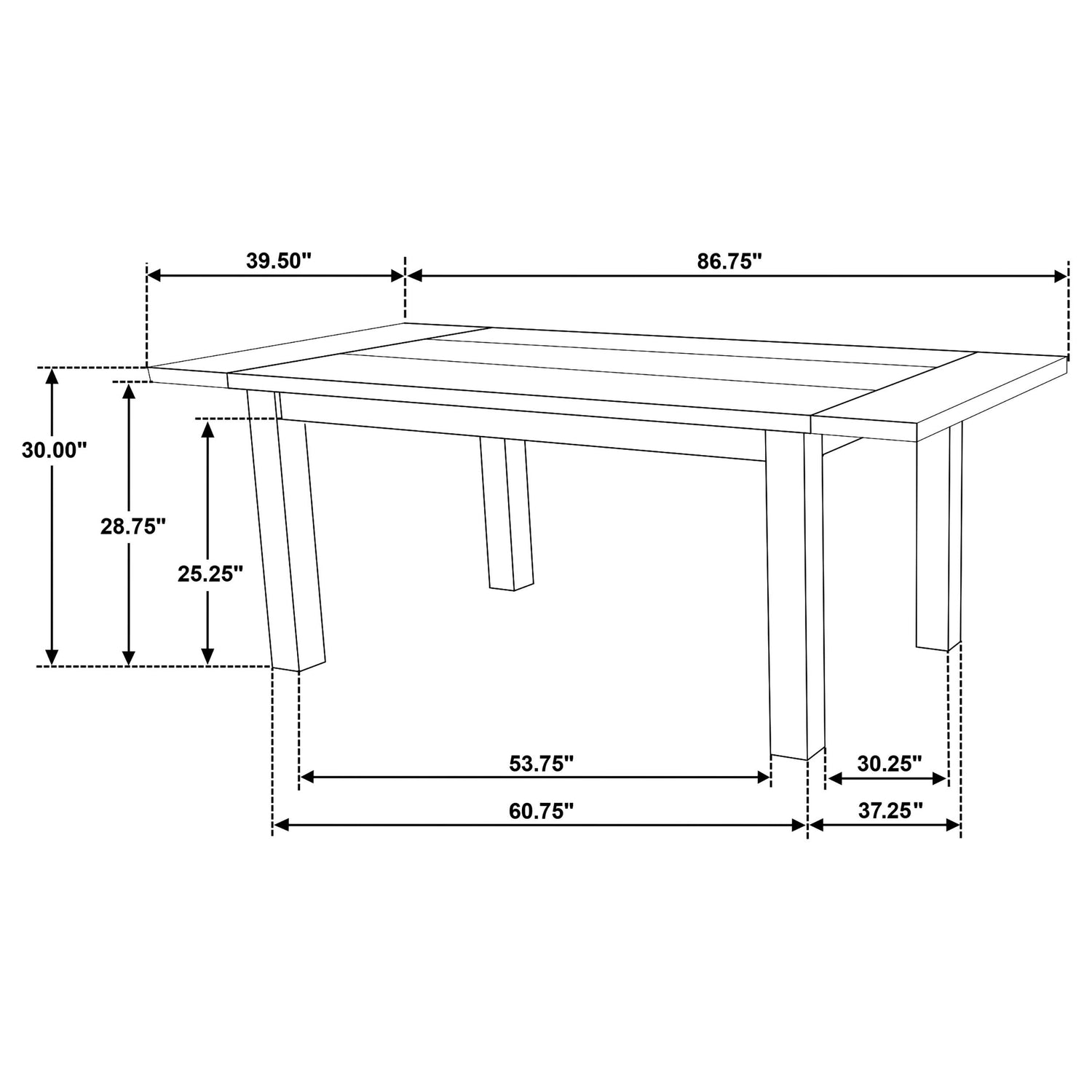 Cardova 87-inch Solid Wood Extension Dining Table Vineyard Oak - 192921