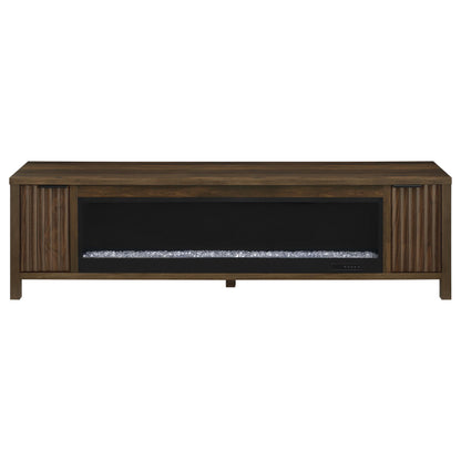 Carey 79-inch TV Stand Fireplace Media Console Dark Pine - 722823
