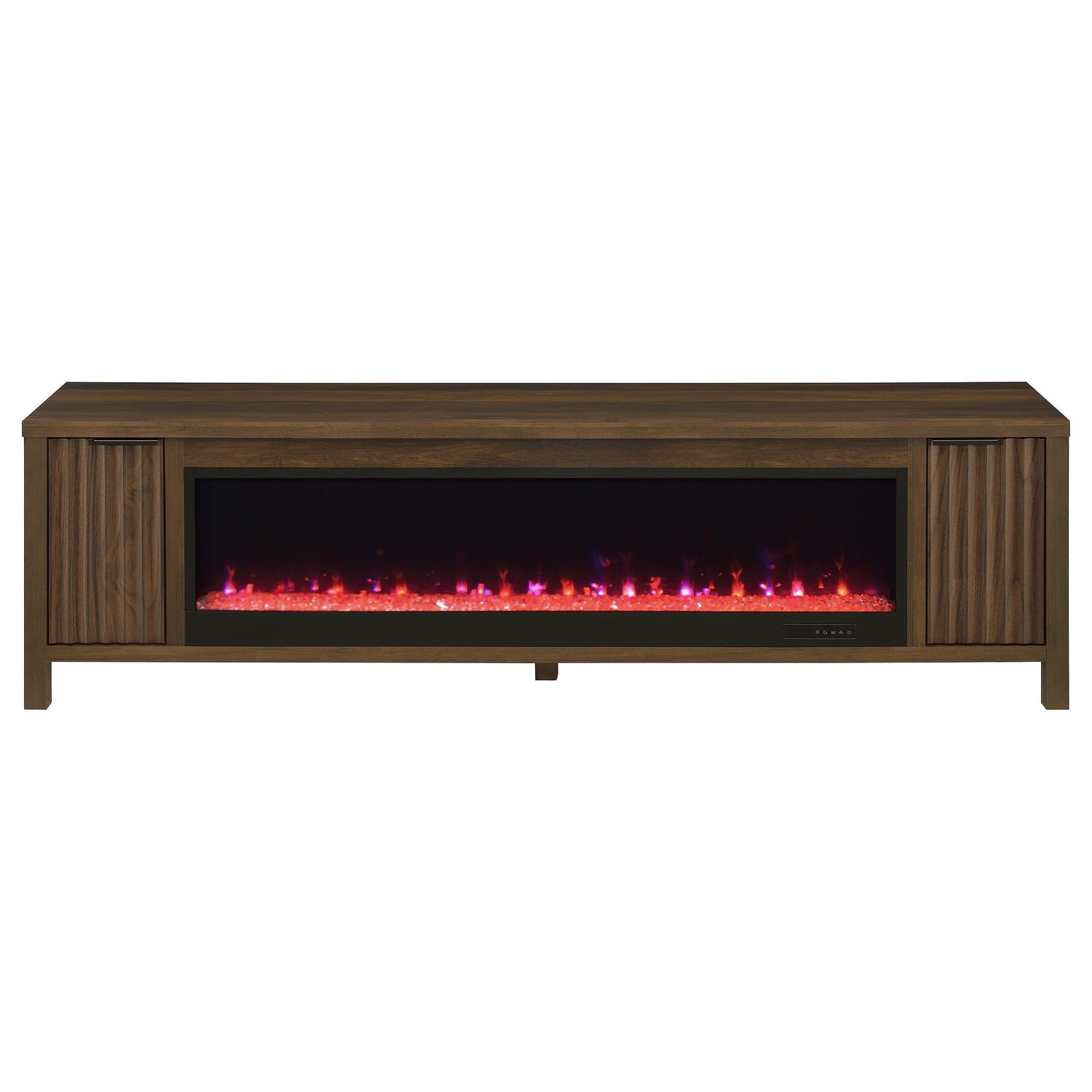 Carey 79-inch TV Stand Fireplace Media Console Dark Pine - 722823