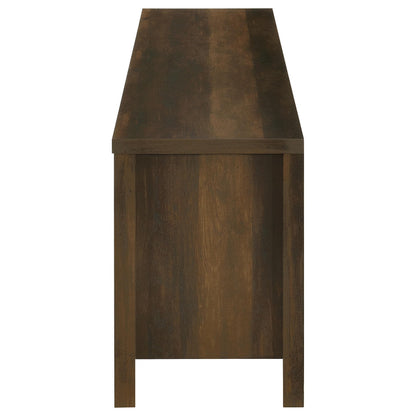 Carey 79-inch TV Stand Fireplace Media Console Dark Pine - 722823